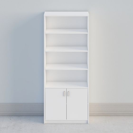 Modern Minimalist 3D Bookshelf Model