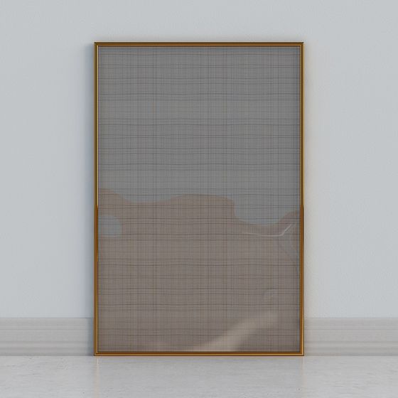 Elegant Grid Art Frame 3D model