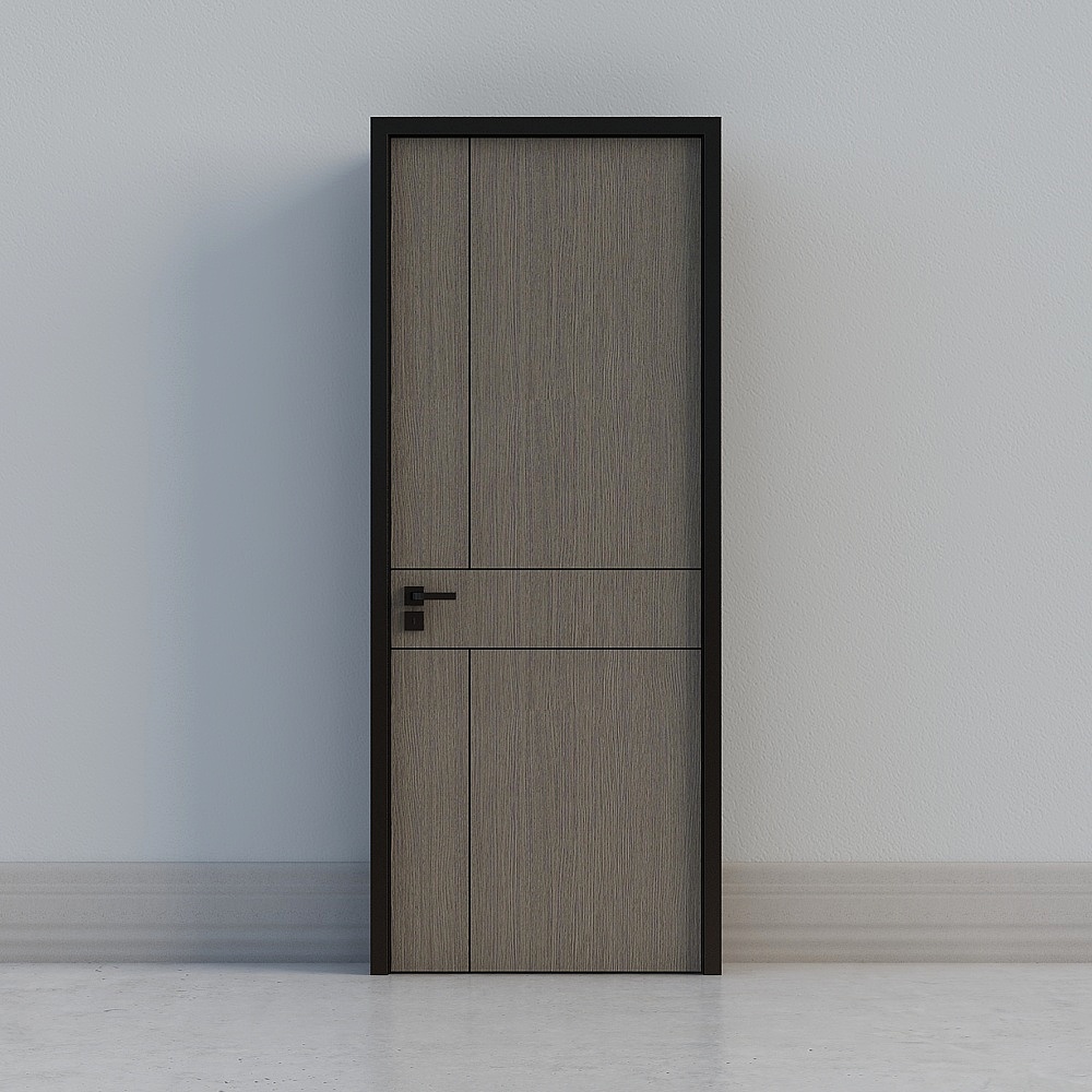 Modern solid wood push-pull door folding door 3d model ID_962393