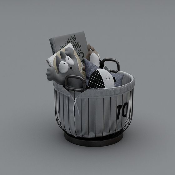Warm Storage Basket 3D model for Modern Living
