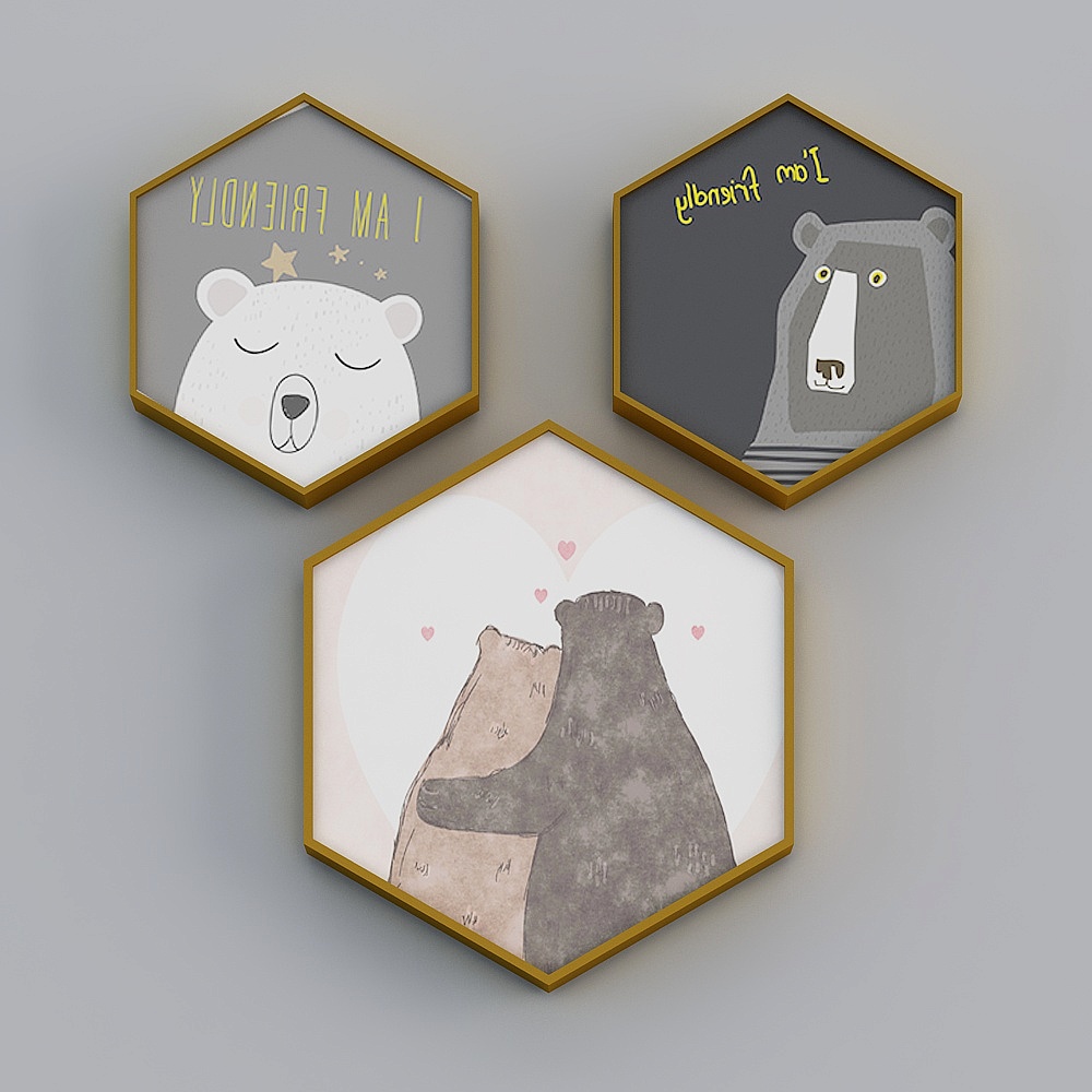 Friendship Bear 3D Model - Low Poly Cute Design