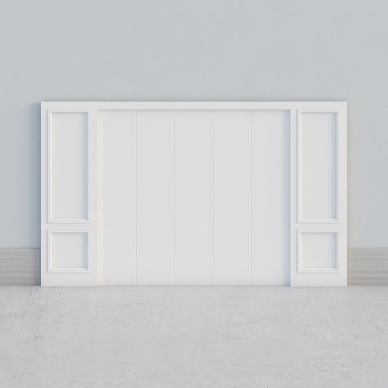 Minimalist Panel Door 3D model