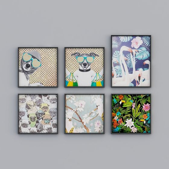 Vibrant Art Frame 3D Models for Creative Design