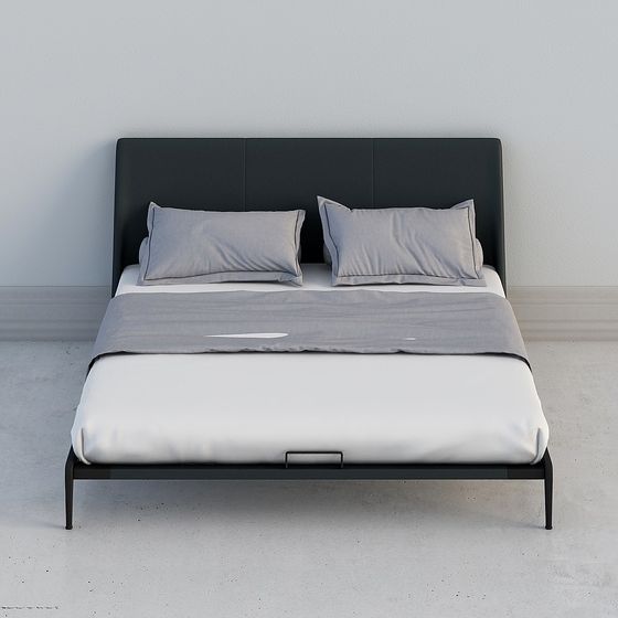 Modern Minimalist 3D Bed Frame Model