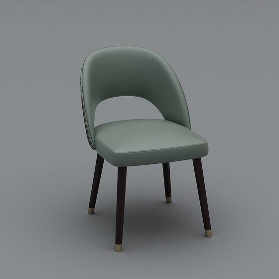 Elegant Curved Chair 3D Model