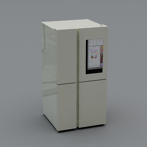 Modern Smart Refrigerator 3D model