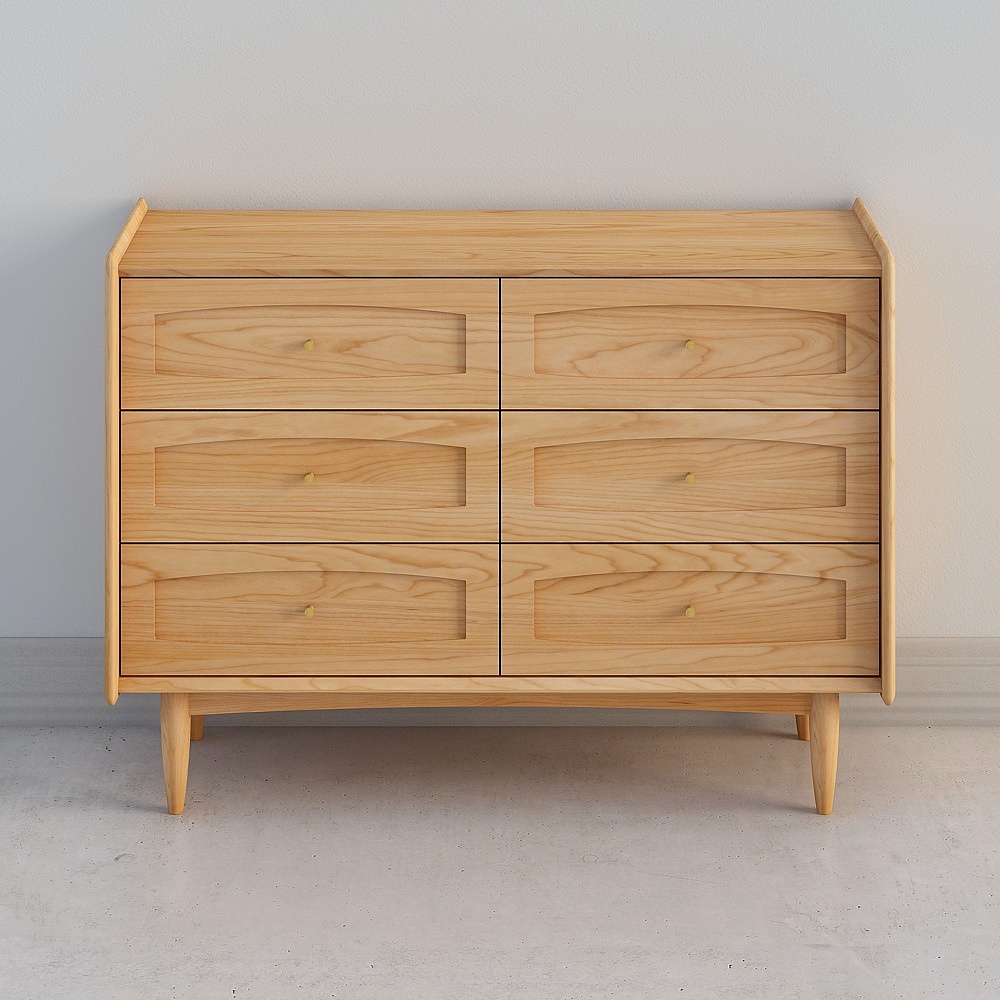 Mueble nórdico adyacente de MULINHOME con un antiguo cajón en un mueble de seis cubos