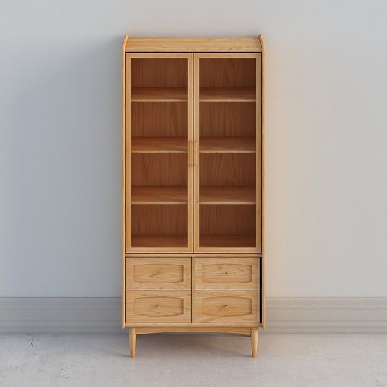 Minimalist Bookshelf 3D model for Modern Interiors