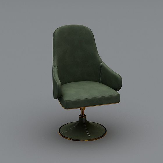 Velvet Swivel Chair 3D model