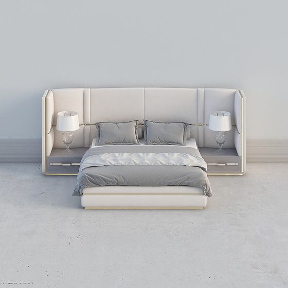 Modern Minimalist 3D Bed Model