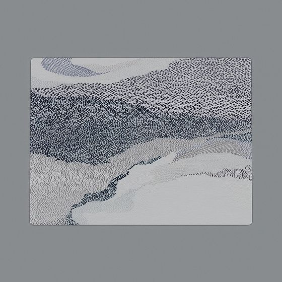 Pointillist Landscape 3D Model for Creative Projects