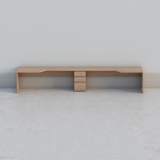 Stylish Urban Bench 3D Model for Creative Projects