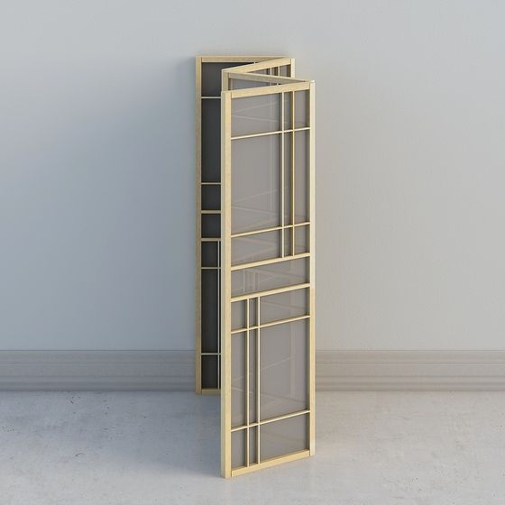 Elegant Low-Poly Bookshelf 3D model