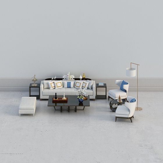 Contemporary Living Room 3D model
