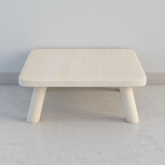 Wooden Low Table 3D model