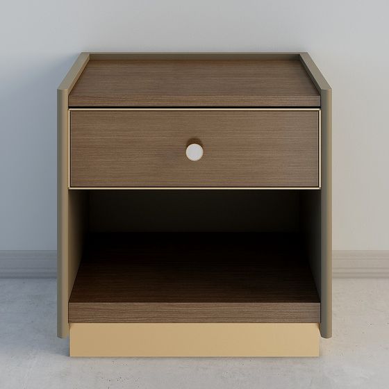 Modern Minimalist Bedside Table 3D model