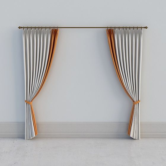 Modern Artistic Curtain 3D Model Design