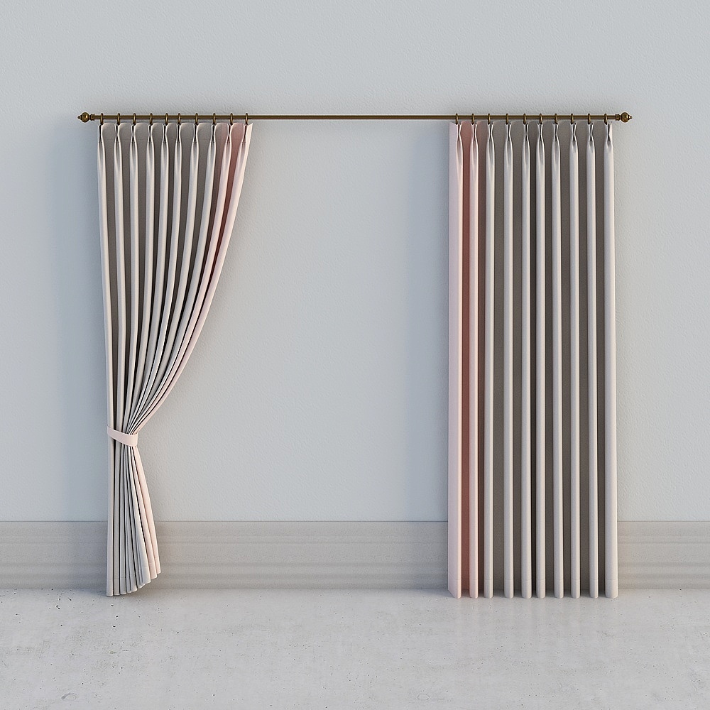 Low Poly Elegant Curtain 3D model