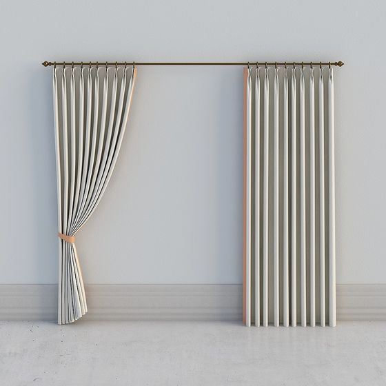 Modern Low-Polygon Curtain 3D model