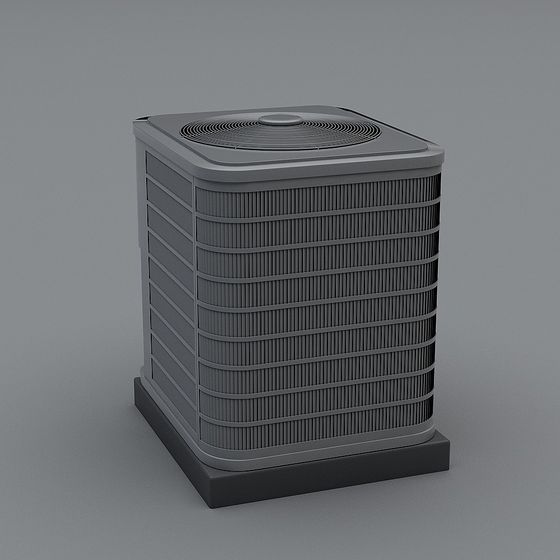 Low-Poly Air Conditioner Outdoor Unit 3D model