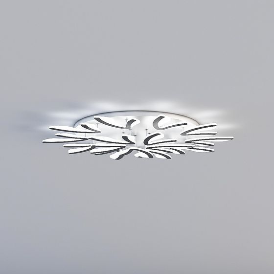 Floral Burst Ceiling Light 3D model