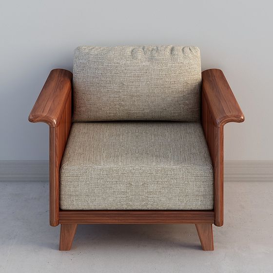 Vintage Single Armchair 3D model for Modern Interiors
