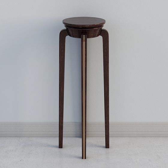 Elegant Low-Poly Round Table 3D model