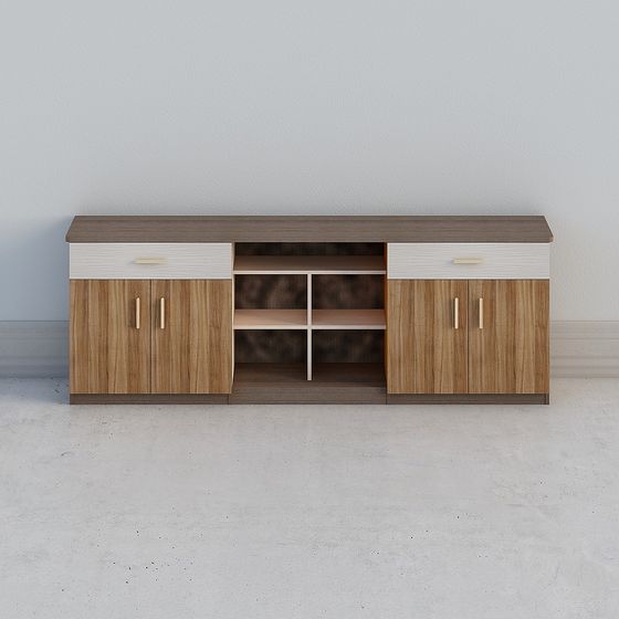 Modern Minimalist TV Stand 3D model