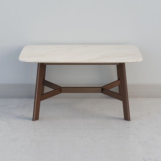 Stylish Wooden Dining Table 3D model for Modern Spaces