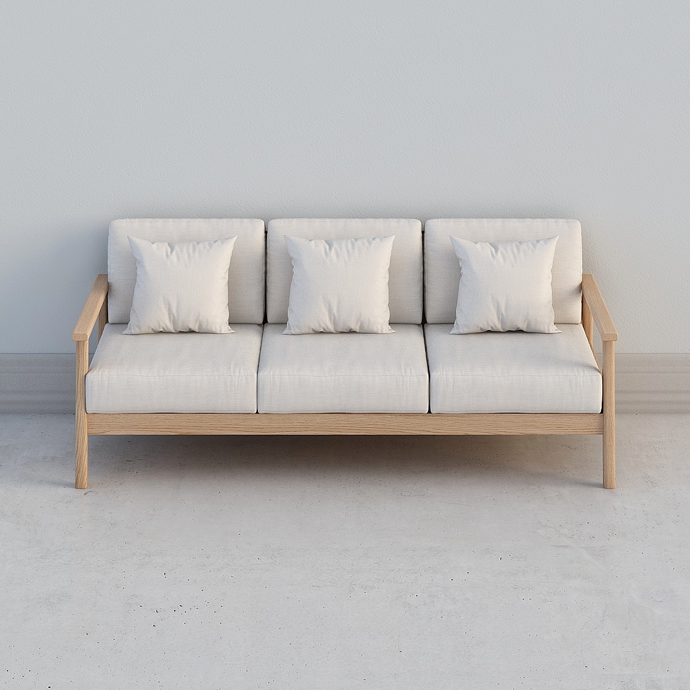 Urban Comfort Minimalist Sofa 3D model