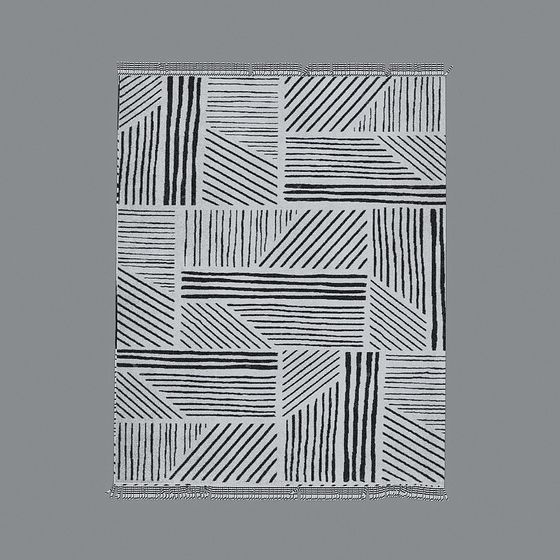 Abstract Geometric Carpet 3D Model for Creative Spaces