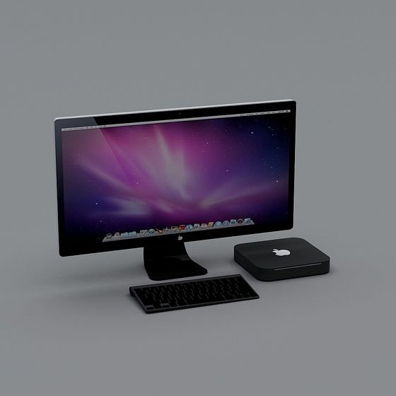 Minimalist Apple Computer Set 3D Model