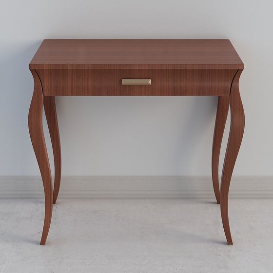 Elegant Low-Poly Table and Chair Set 3D model