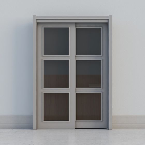 Stylish Low-Poly High-Detail 3D Door Model