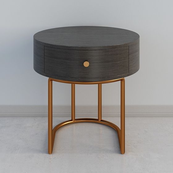 Elegant Round Side Table 3D model for Modern Interiors
