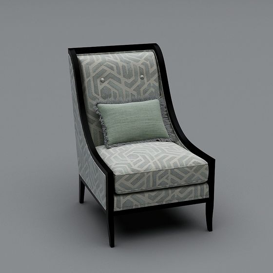 Stylish Minimalist Armchair 3D Model for Modern Spaces