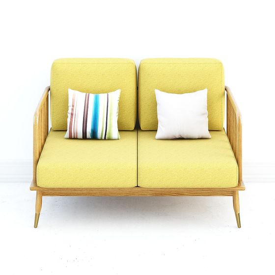Stylish Low-Polygon 3D Sofa Model