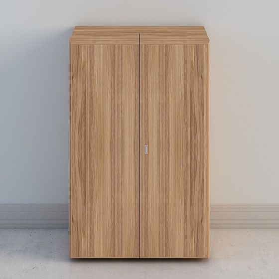 Elegant Wooden Storage Cabinet 3D model