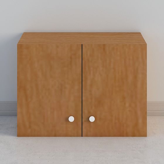 Minimalist Wooden Storage Cabinet 3D model