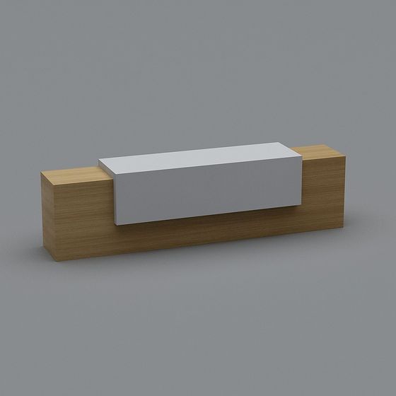 Minimalist Wooden Display Stand 3D model