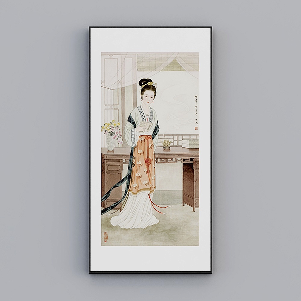 Courtesy full house with painting - modern Chinese-style living room Xuanguan decorative painting - single - Jinling XII L