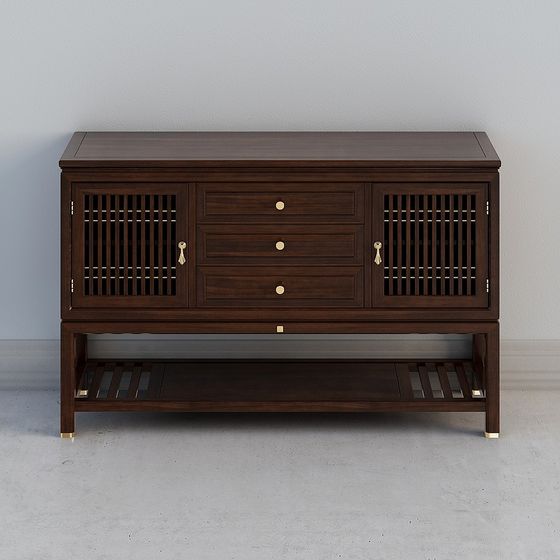 Vintage Storage Cabinet 3D Model for Creative Projects