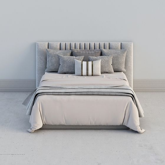 Modern Minimalist Bed 3D model