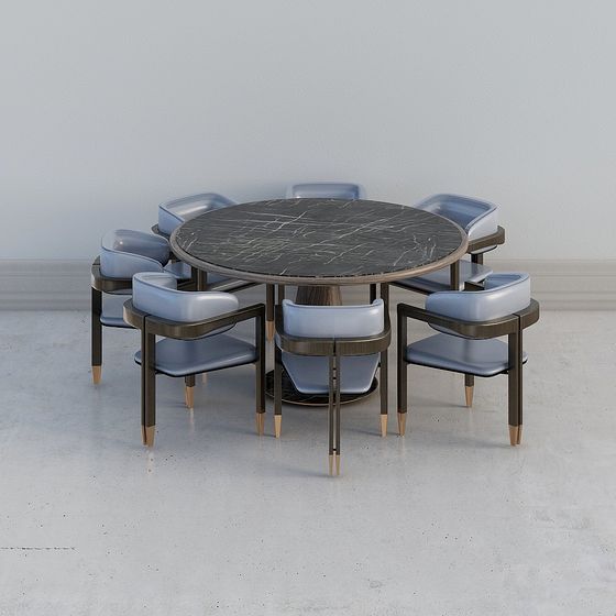 Elegant Round Table 3D model for Modern Spaces