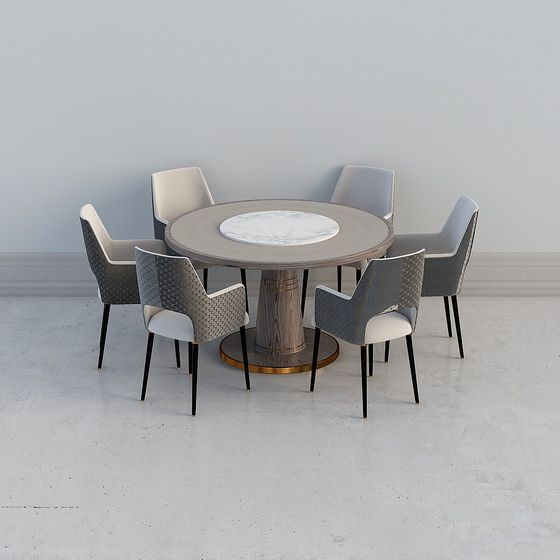 Stylish Round Table 3D model for Creative Environments