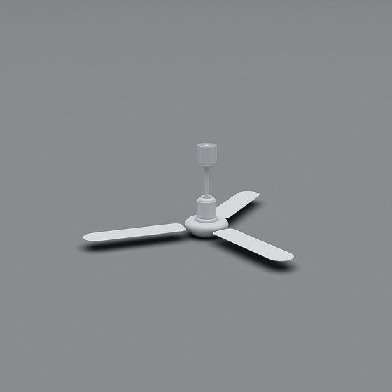 Low Poly Ceiling Fan 3D model for Modern Interiors
