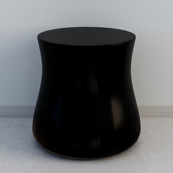 Sleek Low-Poly Round Table 3D model