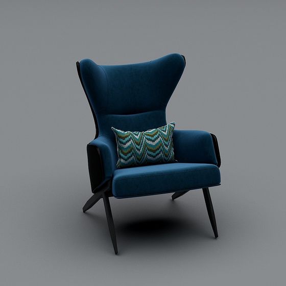 Wing Chair 3D model - Unique Elegance for Modern Interiors