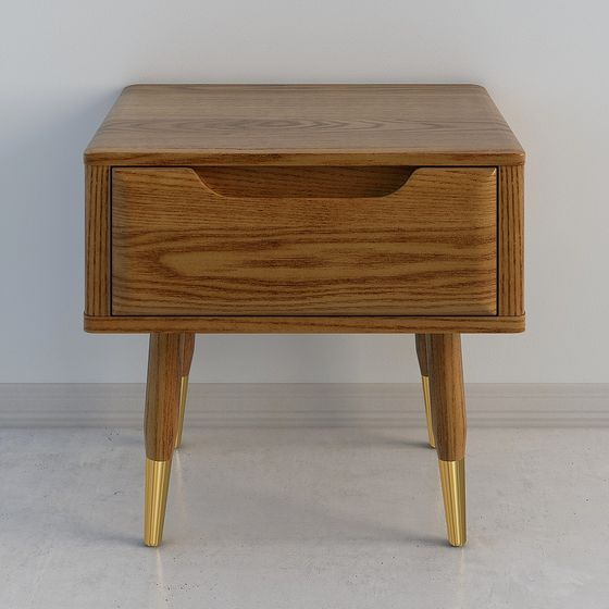 Vintage Nightstand 3D Model for Modern Interior Design