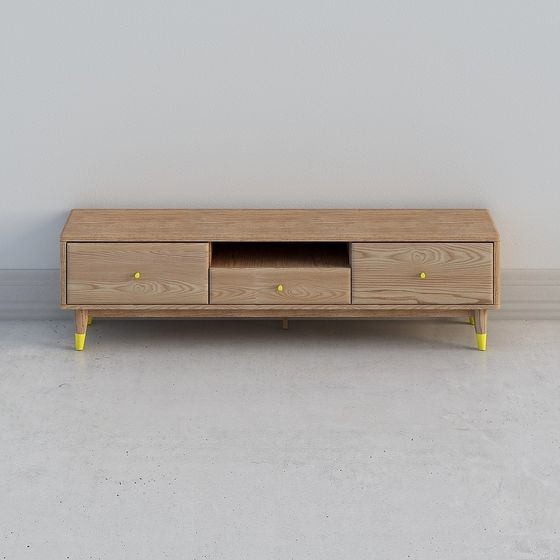 Modern Low-Poly TV Stand 3D model